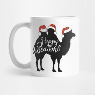 Happy Seasons - Bactrian Camel With Santa Claus Hats 1 Mug